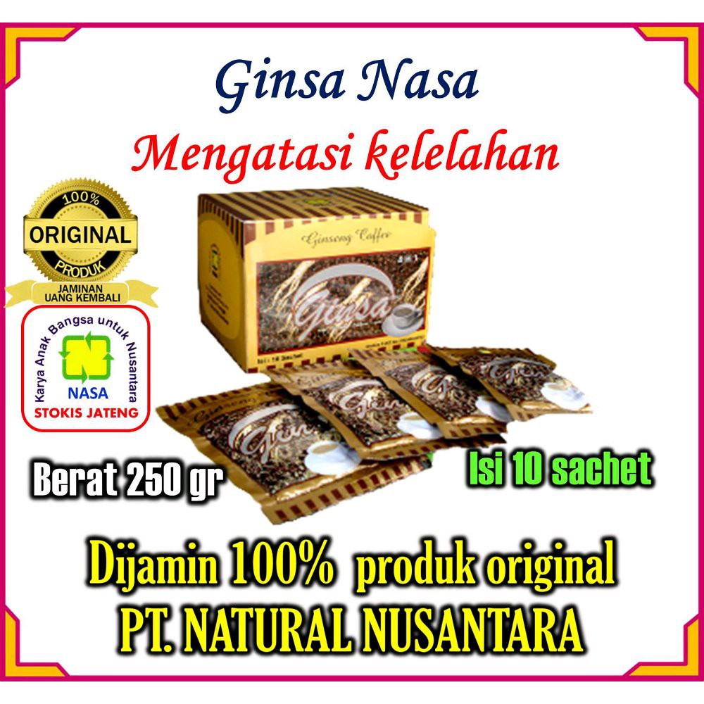 

Jual Kopi Herbal GINSA Perpaduan Kopi Susu Gula Ginseng Murah