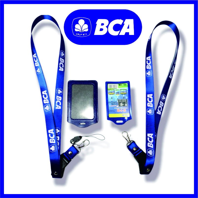 

BANK BCA Lanyard Id Card Holder Lengkap Dengan Strap Multifungsi Murah Berkualitas