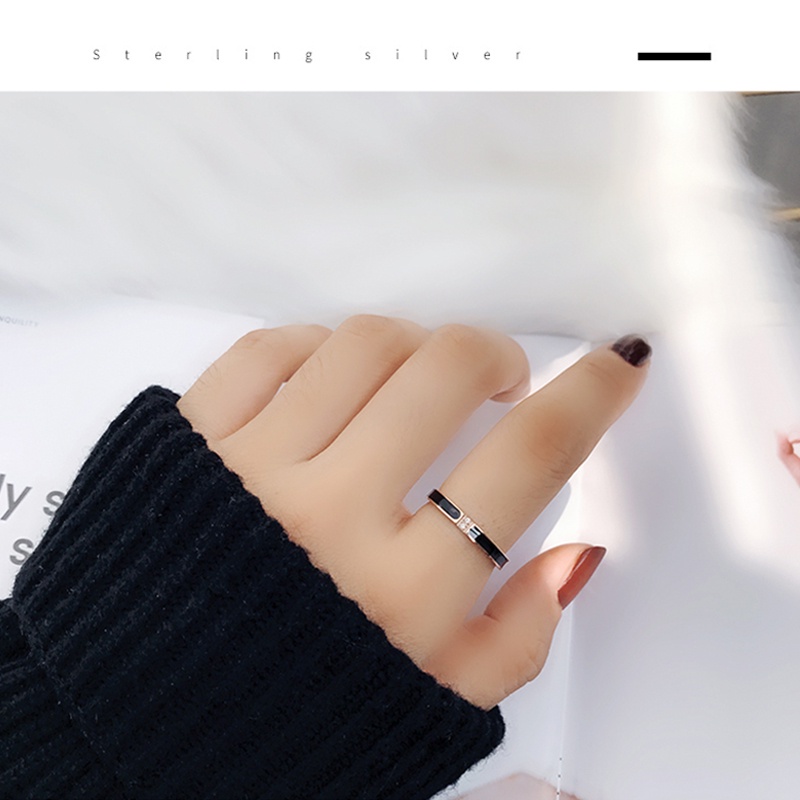 【COD】Fashion Cincin Pasangan Minimalis Micro Diamond Wedding Rings Anti Karat Dan Tahan Lama Baja Titanium Perhiasan