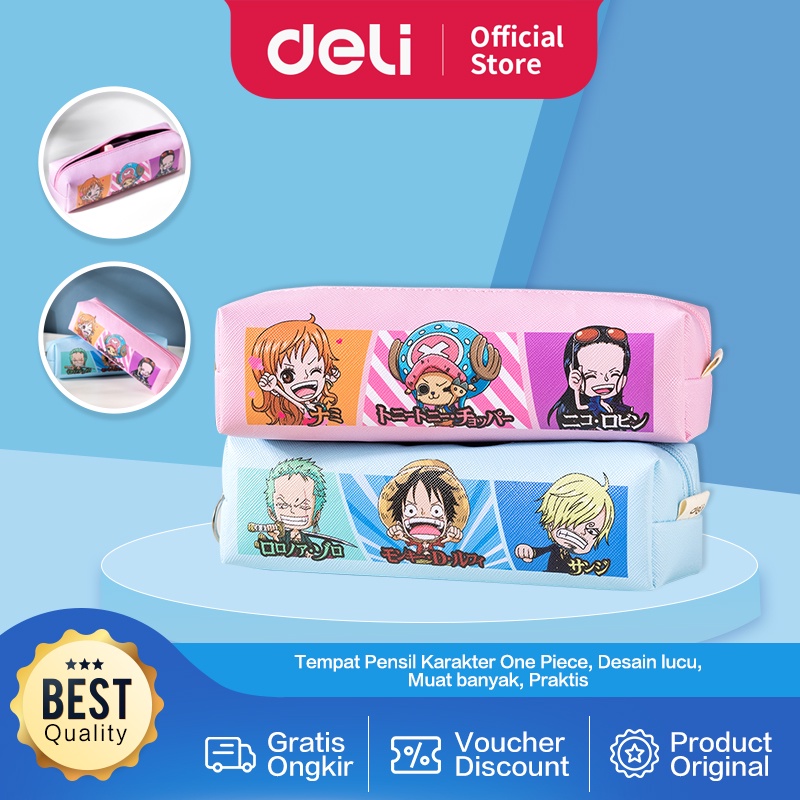 

DELI ONE PIECE SCHOOL PENCIL CASE / TEMPAT PENSIL KARAKTER ONE PIECE LUCU BAHAN KULIT SINTESIS MUAT