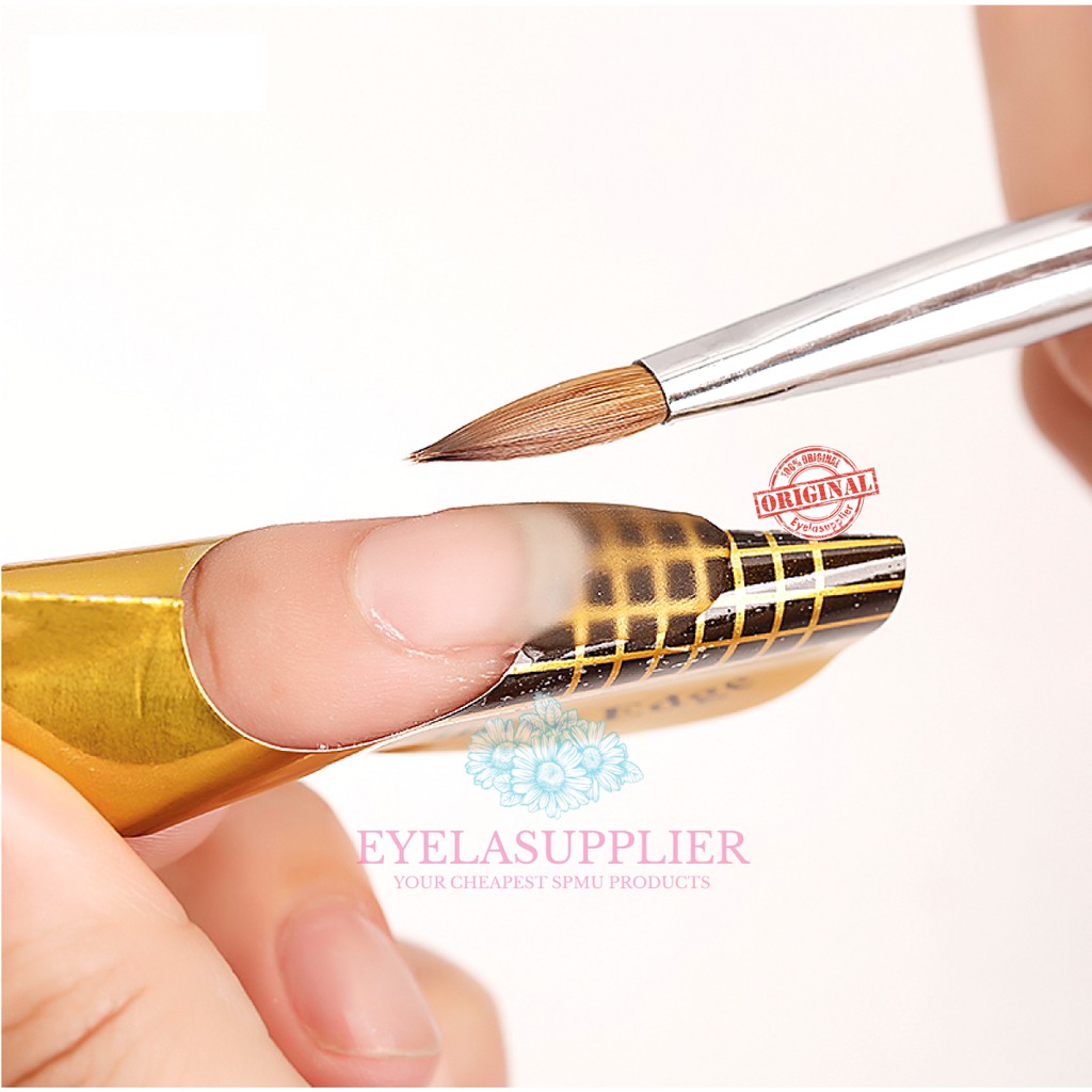 Nail Form 1 pcs Acrylic Nailart Gel Extension Sambung Kuku Gold Forms