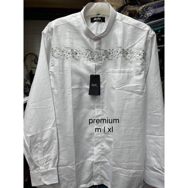 KEMEKO KOKO HARLEY MAN PREMIUM ORII- KEMKO MURAH- KEMEJA KOKO PUTIH