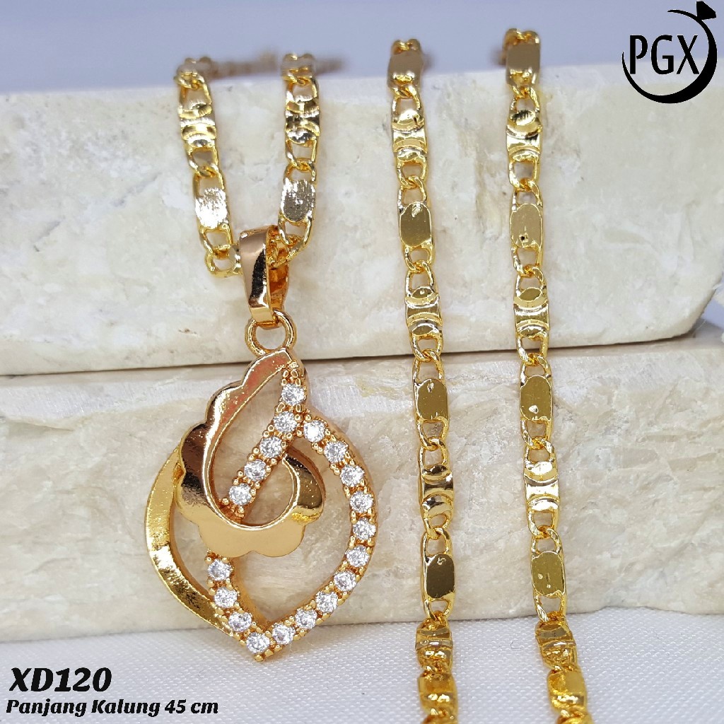 PGX Kalung Wanita Xuping Perhiasan Lapis Emas Aksesoris Fashion Premium - XD120