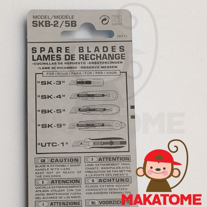

Star Olfa Skb-2/5B Spare Blade For Safety Knives Isi 5 Japan 17.5Mm Gilaa!!!