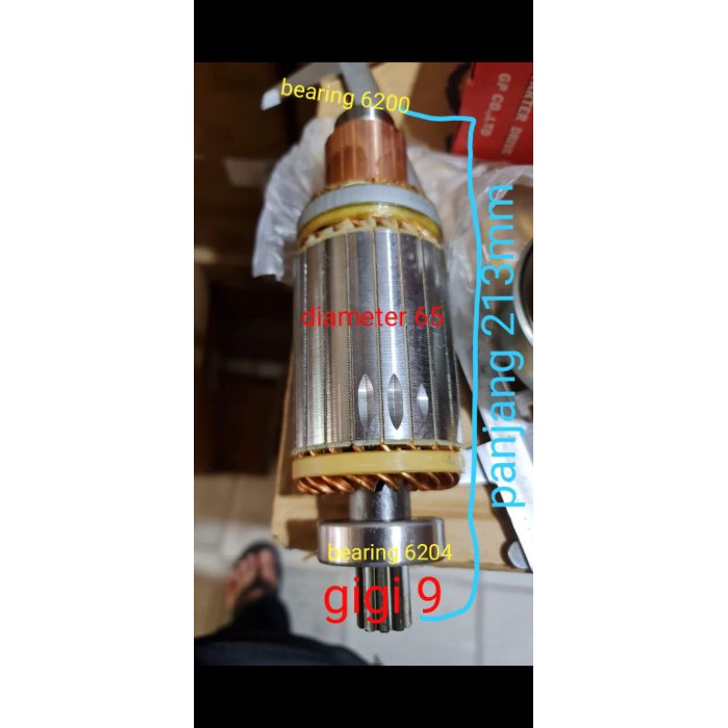 Armature Angker Starter Komatsu D85 D85P D65P PC300 Body Kurus