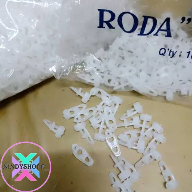 Roda rel gorden / biji plastik rell / rail almini / rel putih aluminium / assesoris gorden