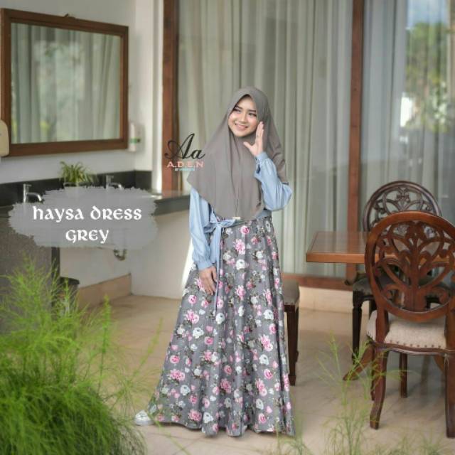 Hasya dress grey ADEN by Anggraeni