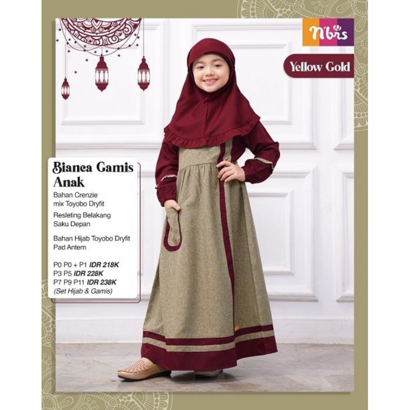 GAMIS COUPLE IBU ANAK SET BIANCA NIBRAS