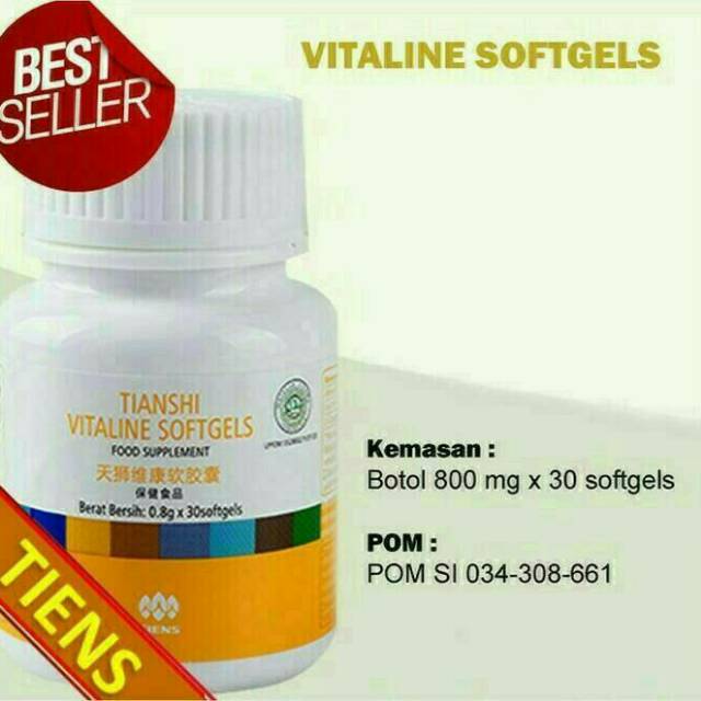 Vitaline tiens 100% asli isi 30 softgel vitalin