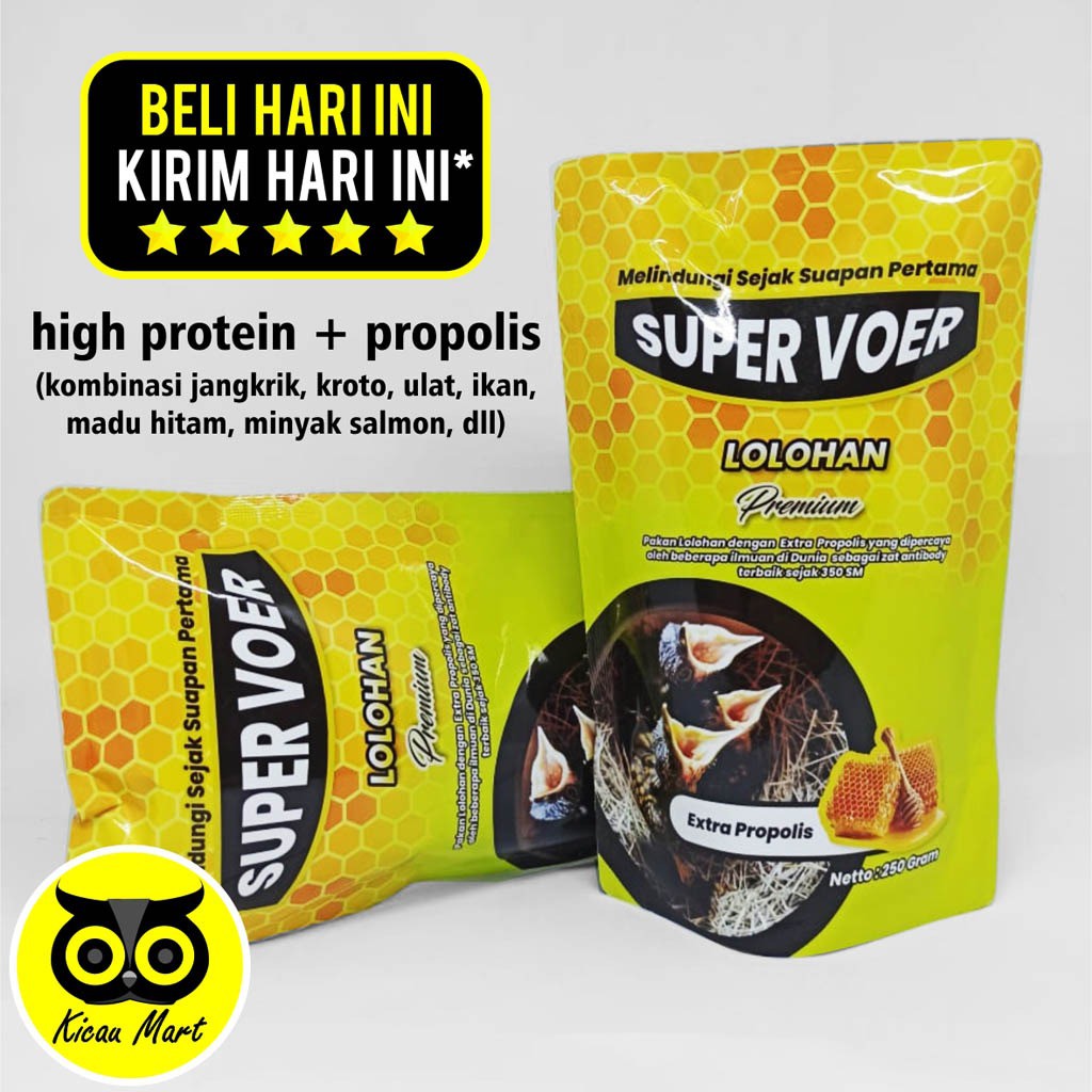 SUPER VOER PROPOLIS PAKAN LOLOHAN BUBUR LOLOH PIYIK BURUNG TROTOL MURAI BATU HIGH PROTEIN SPVOER