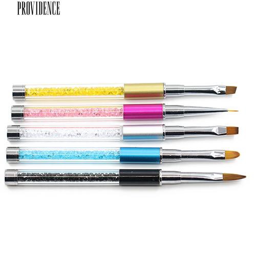Mode Acrylic Menangani Nail Art DIY Lukisan Pen Nail Kepala Desain Serat Sikat Alat