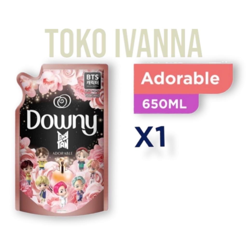 Downy TinyTan BTS Pewangi Pelembut Pakaian Konsentrat Adorable 650mL