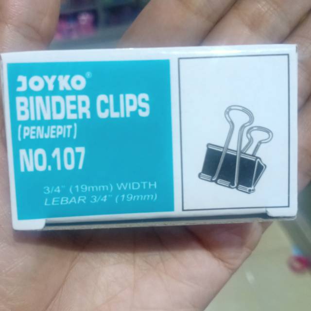 

(55gr) 1pak binder clips joyko no.107 isi 12 pcs