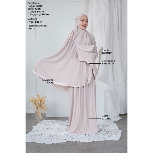 mukena modern bahan hyget super
