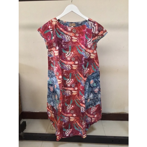 Preloved Dress / Daster Batik Merah Rumah Batik Jogja
