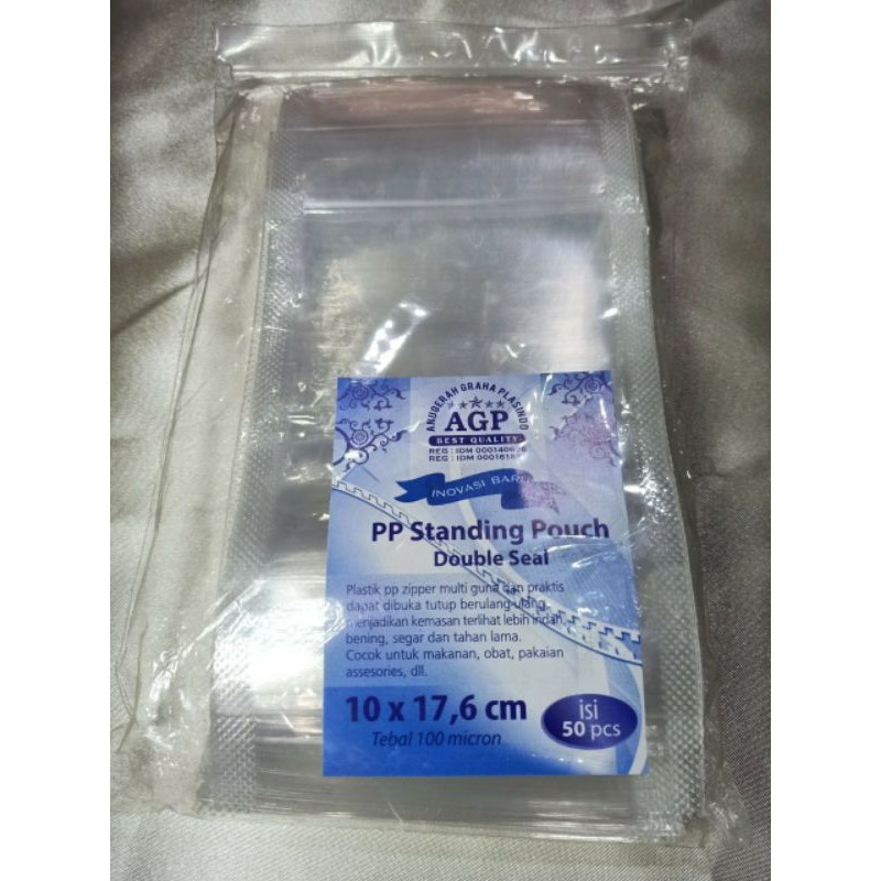 PLASTIK STANDING POUCH 10X17.6