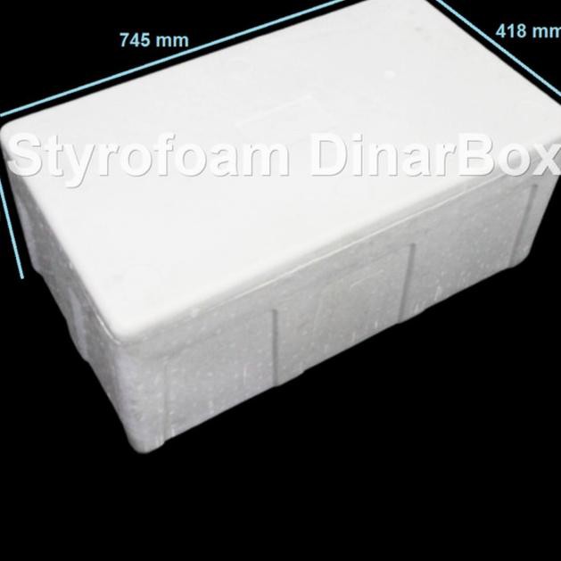 FT-338>> Styrofoam Box 30-35kg / Sterofoam Ikan Daging Beku Cool Box 75x42x33