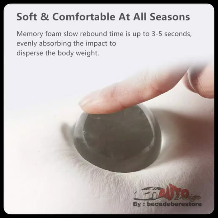 BANTAL MOBIL Headrest Bantal Leher Memory Foam