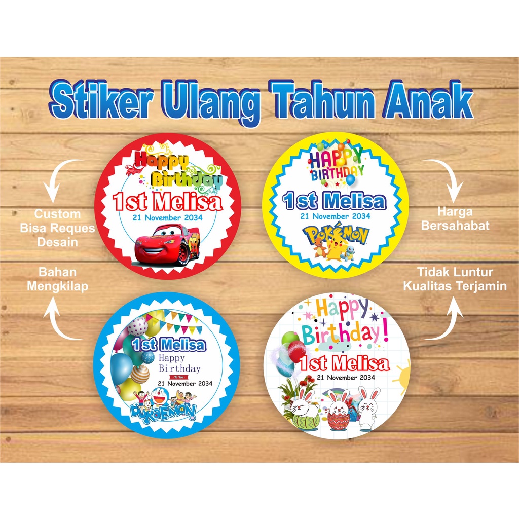Jual Sticker Ulang Tahun Anak Custom | Shopee Indonesia