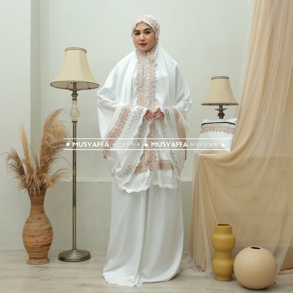 Mukena Dewasa Premium Shakilla Laser Cut Renda Mewah