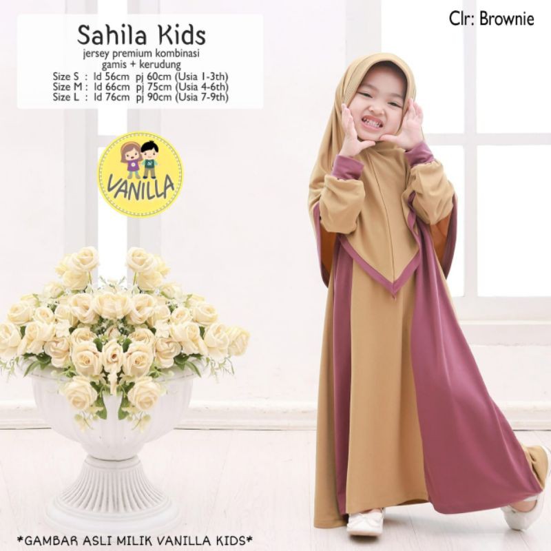 Gamis Anak Perempuan Sahila Kids By Vanilla