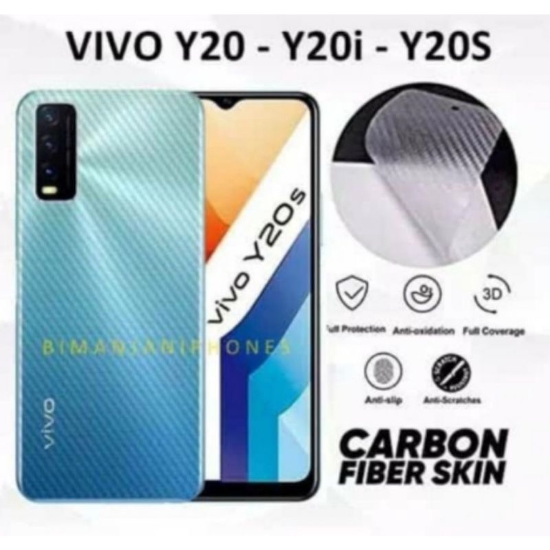 SKIN CARBON / GARSKIN / STICKER / ANTI JAMUR / TYPE HP VIVO Y20/Y20S/Y20I/Y12S