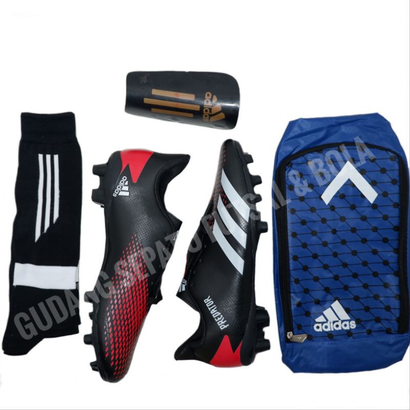 BIG SIZE SEPATU BOLA PRIA UKURAN JUMBO PAKET KOMPLIT ADIDAS PREDATOR TANGO ACE SZ 44-45-46-47-1