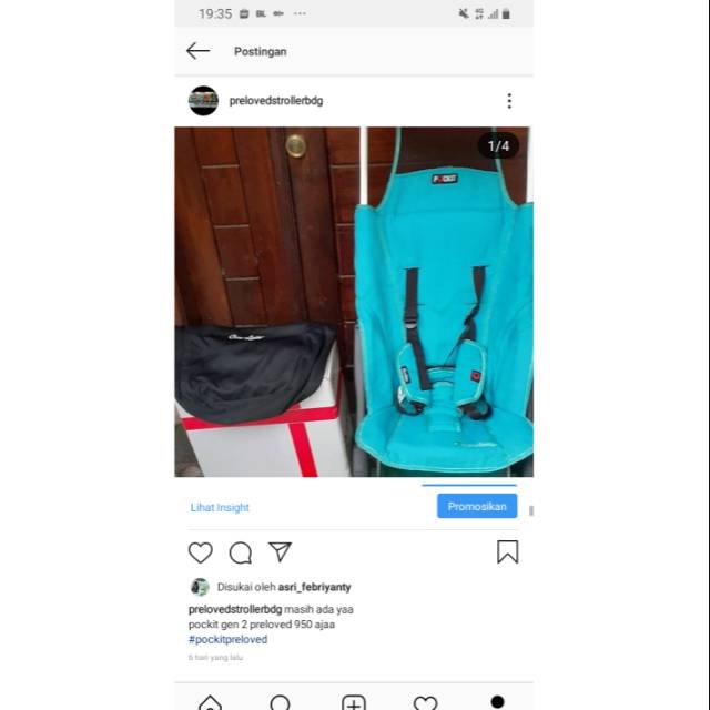 Stroller pockit gen 2 tosca preloved