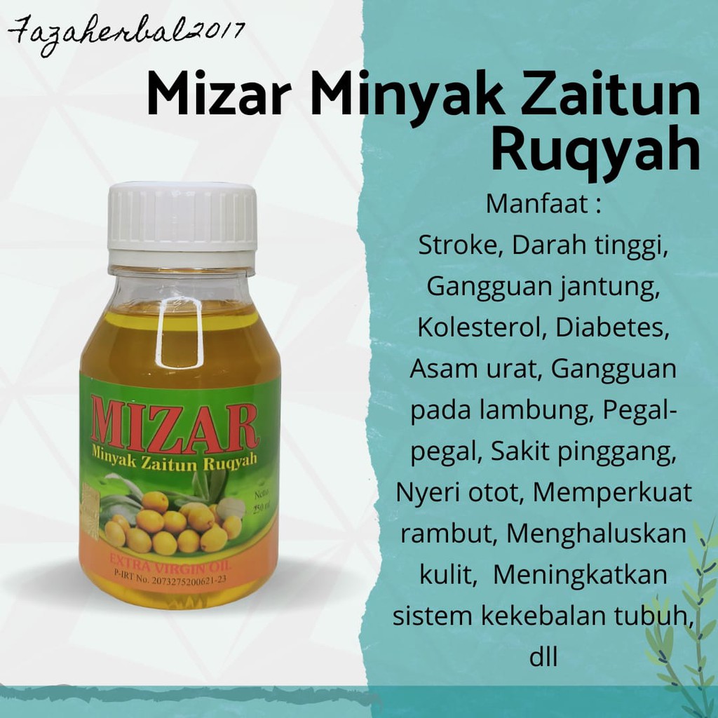 Mizar Minyak Zaitun Ruqyah 250 ml