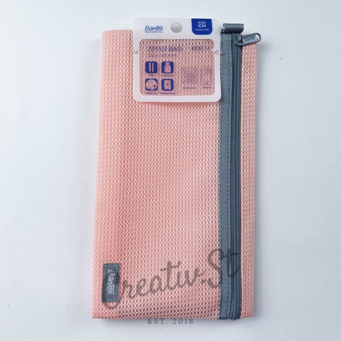 

(BISA COD) Zipper Storage Pouch Handbag Pastel A5 Cheque Bantex 8107 8108 Pencil - 74. Pastel Pink, 8108. Cheque