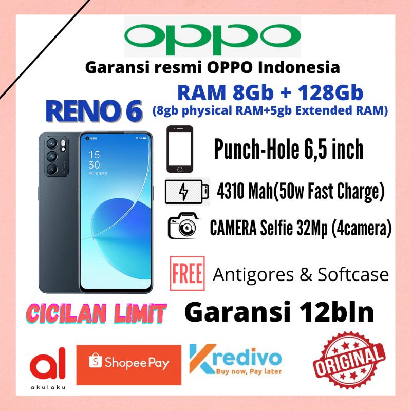 Oppo Reno6 Ram 8gb + 128gb