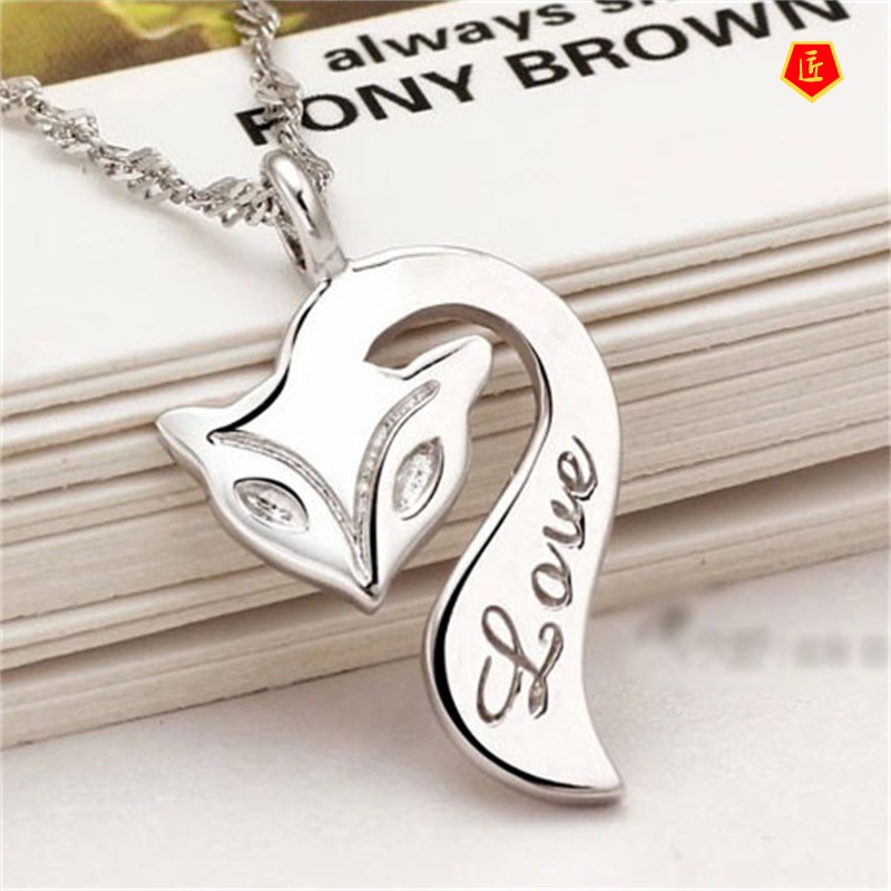 [Ready Stock]Fox Pendant Silver Female Korean Style Simple Fashion Trend