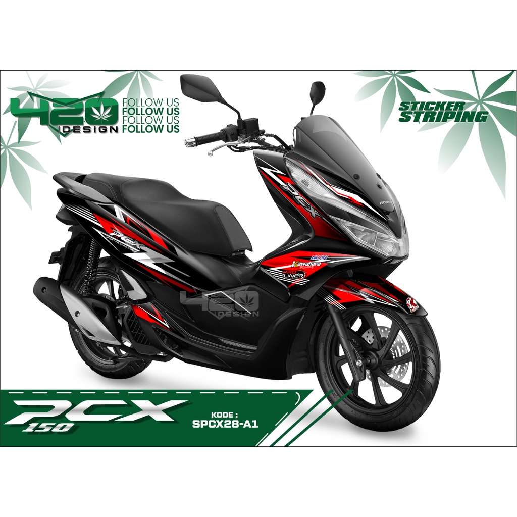 STICKER LIST HONDA PCX-150 VARIASI/STRIPING STICKER CUSTOM BODY HONDA PCX-150