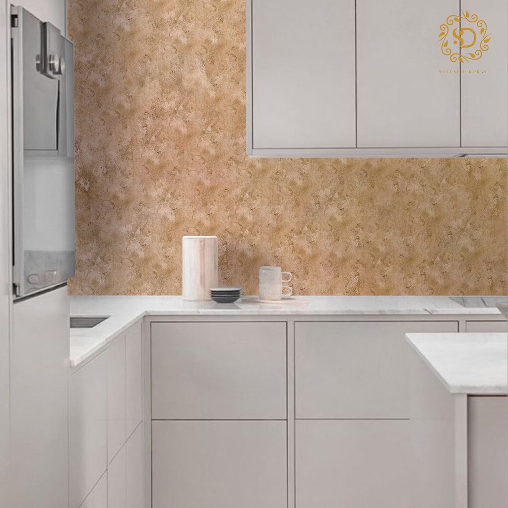 Wallpaper Dinding Kamar Tidur - Ruang Tamu - Ruang Meeting - Wallpaper Dapur Semen Abstrak Abu - Sem
