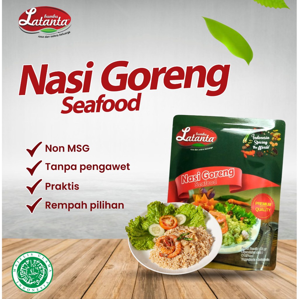 BUMBU NASI GORENG SEA FOOD LATANTA TANPA MSG (isi 3 sachet) | Shopee