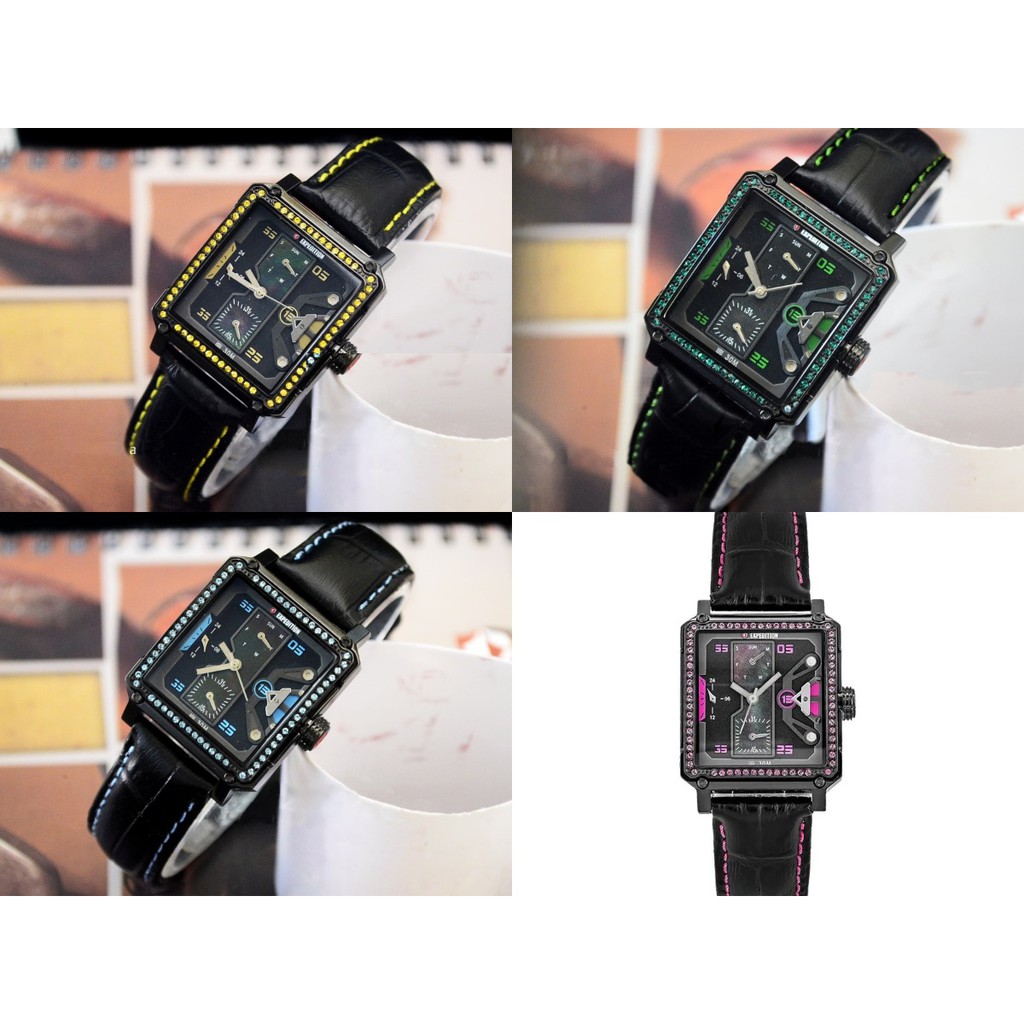 Jam Tangan Wanita Expedition E 6695 E6695 BF Leather Strao Original Fashion Wanita