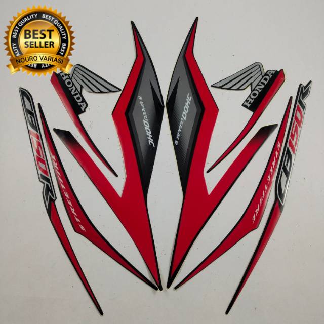 striping honda cb150r cb 150 r 2018  hitam merah list body standar berkualitas termurah