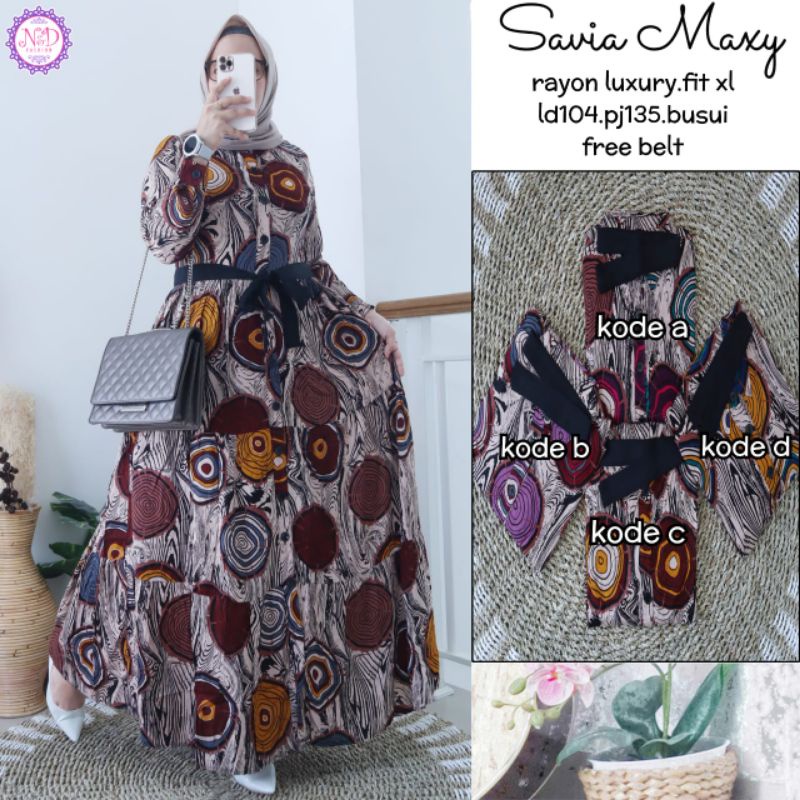 Savia Maxy Gamis Dress Rayon