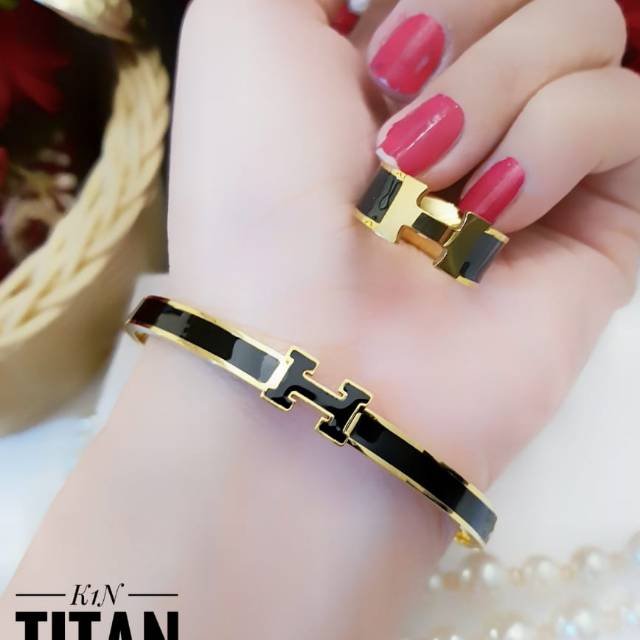 Titanium gelang dan cincin 1210i