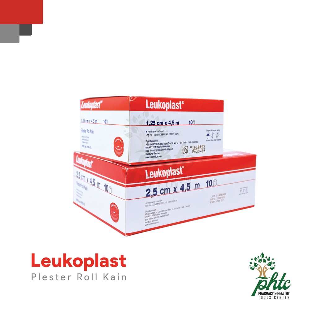 LEUKOPLAST Plester Coklat 1,25cm X 4,5m l Plaster Roll Kain Coklat Leukoplas 1,25cm x 4.5m