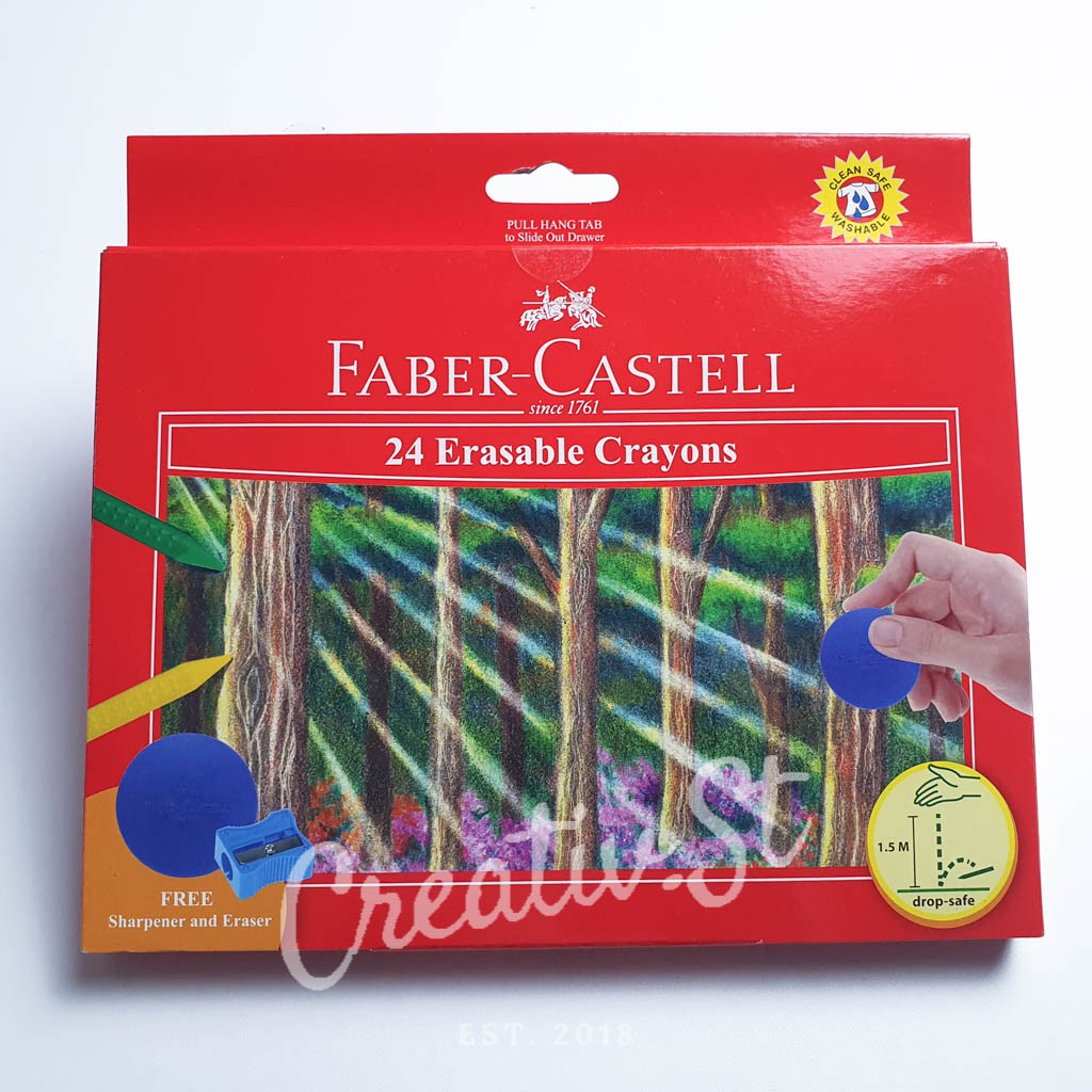 

FABER CASTELL Crayon Hapus Erasable Crayon 24 Warna Color