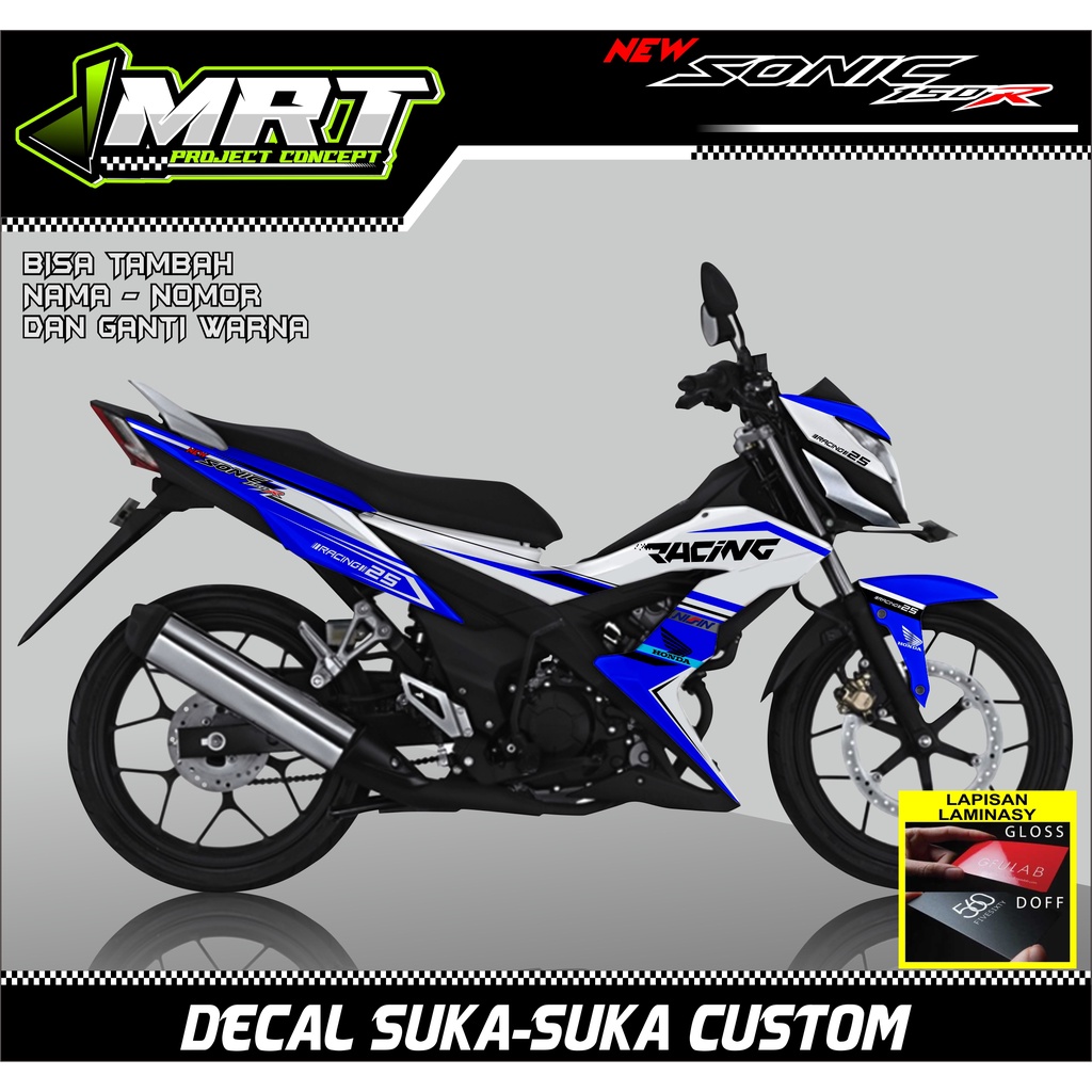 DECAL STICKER SONIC, DECAL SONIC CUSTOM