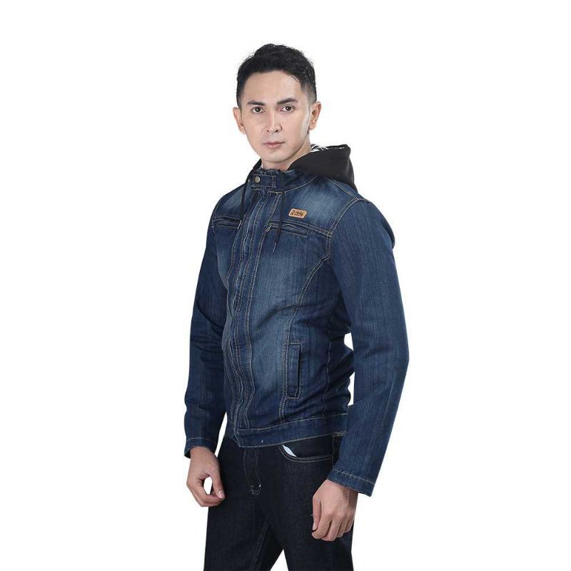Jaket jeans pria / Jaket distro denim hoodie style doble premium high quality original