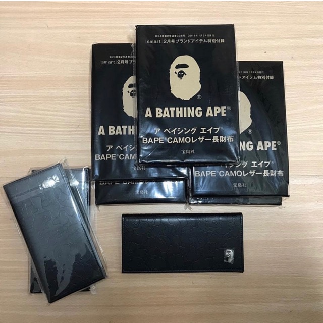 Wallet bape leather black