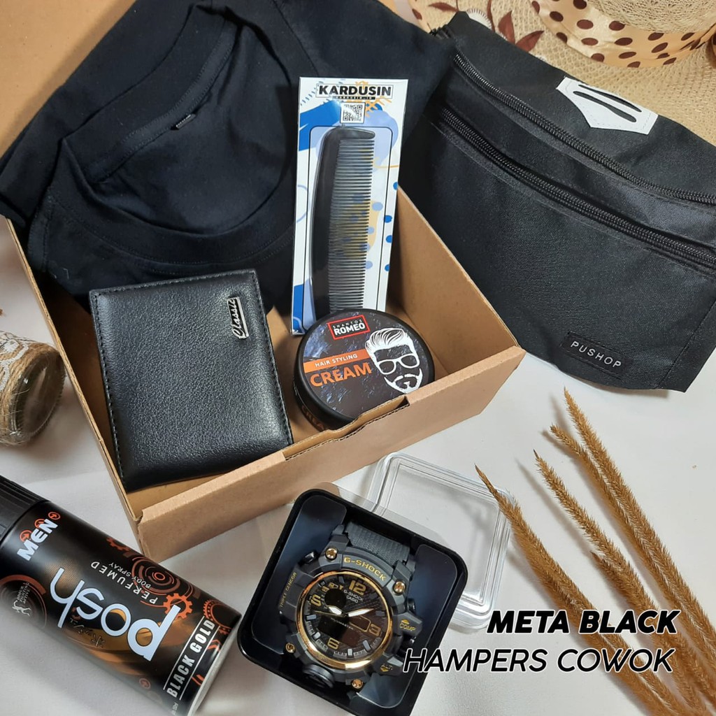 

Hampers Box Termurah / Gift Box / Kado Ulang Tahun Cowok, Pacar Gebetan Meta Black