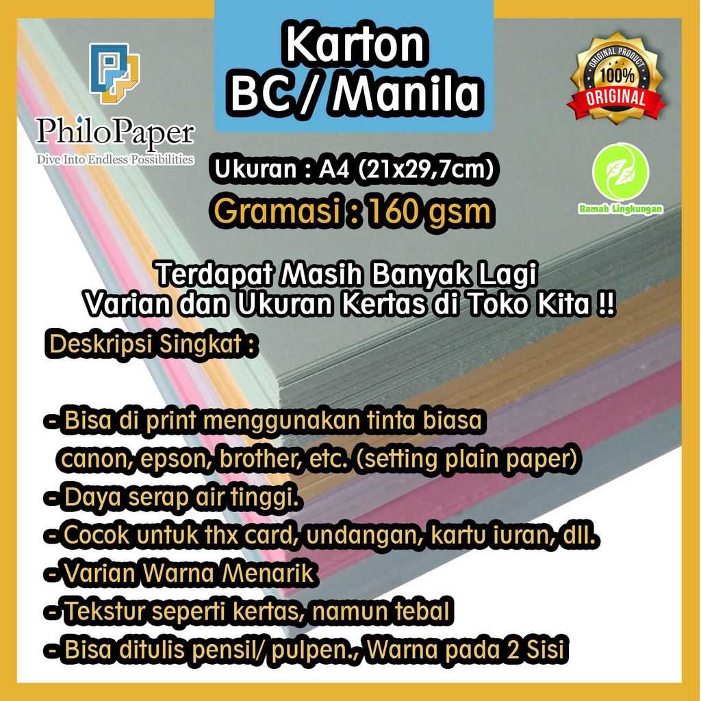 Karton BC Manila 160 Gsm A4
