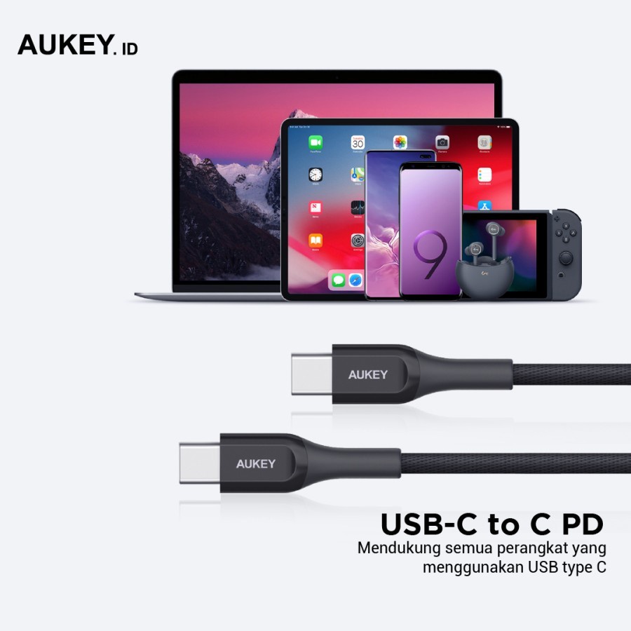 Kabel data Aukey Cable CB-AKC3 1,2M USB-C to C Kevlar