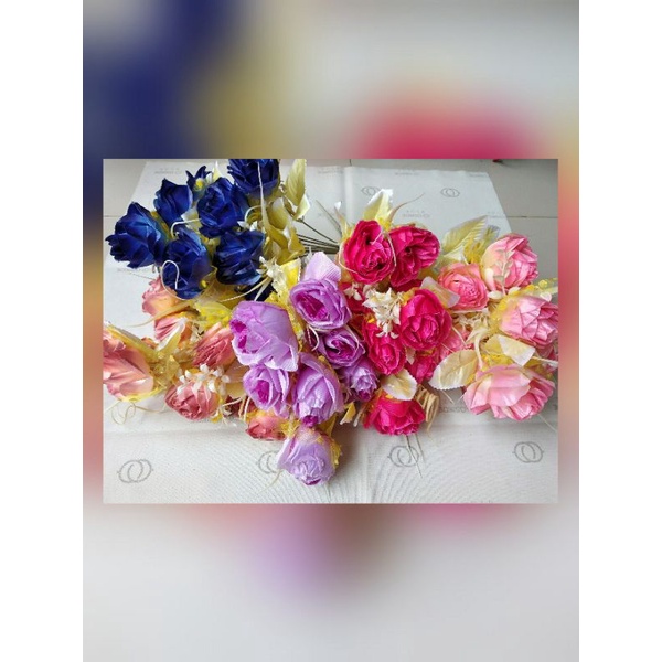 BUNGA MAWAR KAIN - BUNGA MAWAR HIAS - BUNGA MAWAR DEKORASI - BUNGA MAWAR VALENTINE - BUNGA MAWAR PEN