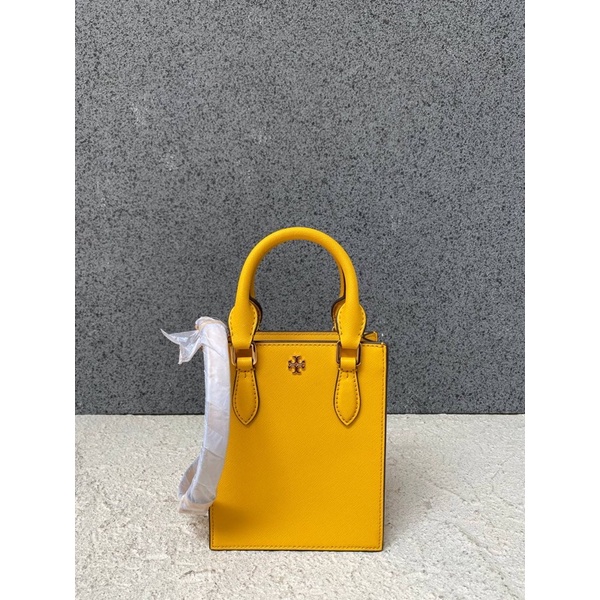 TB emerson mini shopper tote 14x5x17 golden crest