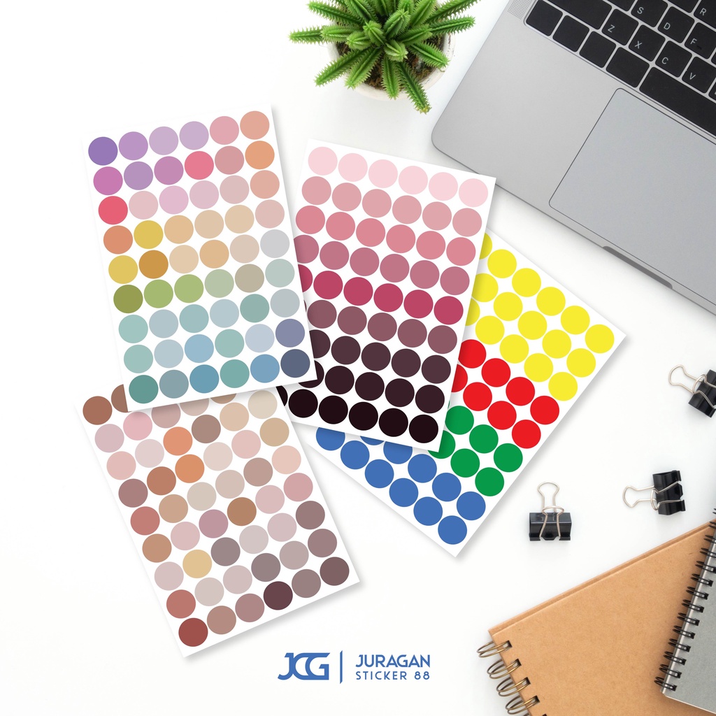 

Stiker bulat/Stiker dot warna macaron/ Stiker deco aethetic jurnal diary scrapbook/Stiker DIY planner